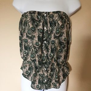 Feather Print Top